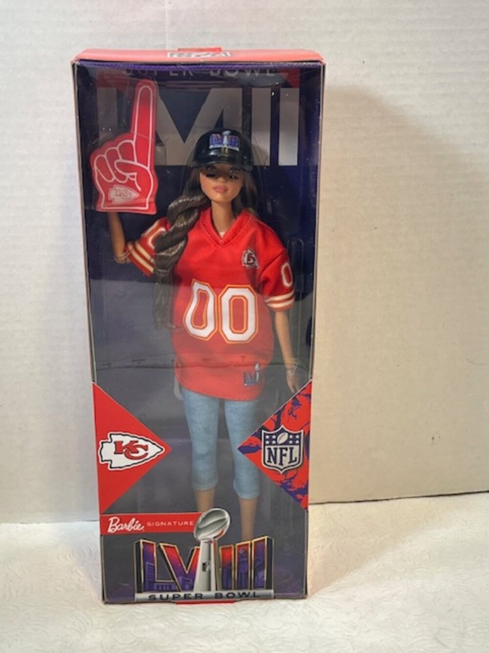 NEW Barbie Signature NFL Super Bowl LVIII Champion Doll Kansas City Chiefs 2024